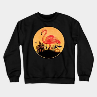 'Halloween Flamingos' Funny Flamingo Bird Crewneck Sweatshirt